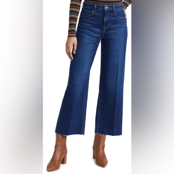 L’AGENCE | Danica Wide Leg Jeans In York Blue Size 25 NEW - Picture 1 of 10